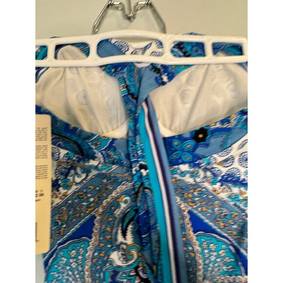 NWT Gottex Blue and White Pattern One Piece Swimsuit - Picture 8 of 8